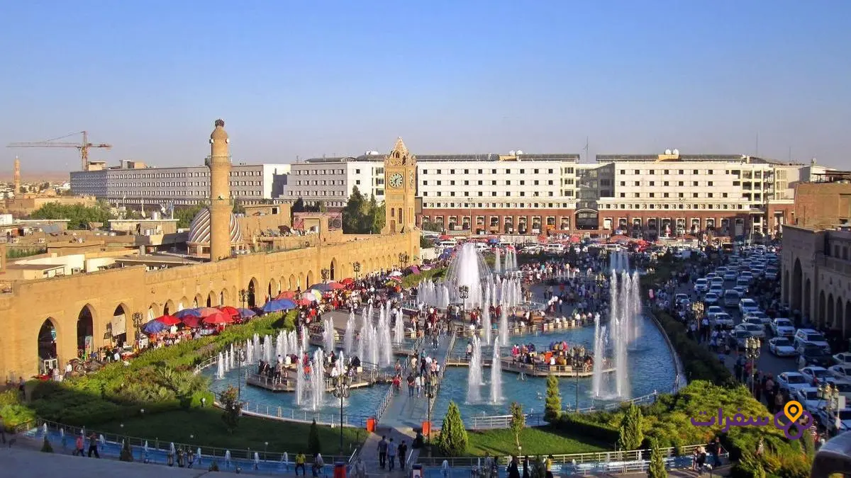 erbil tourist places travel guide 2 4 صورة واسعة لمنتزه عائلي في أربيل، تُظهر المساحات الخضراء ومناطق اللعب.